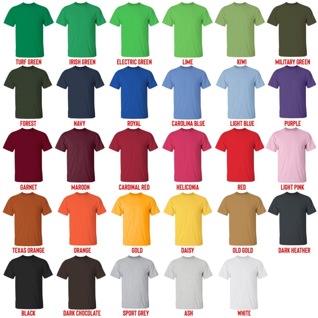 t shirt color chart - Goldendoodle Gifts